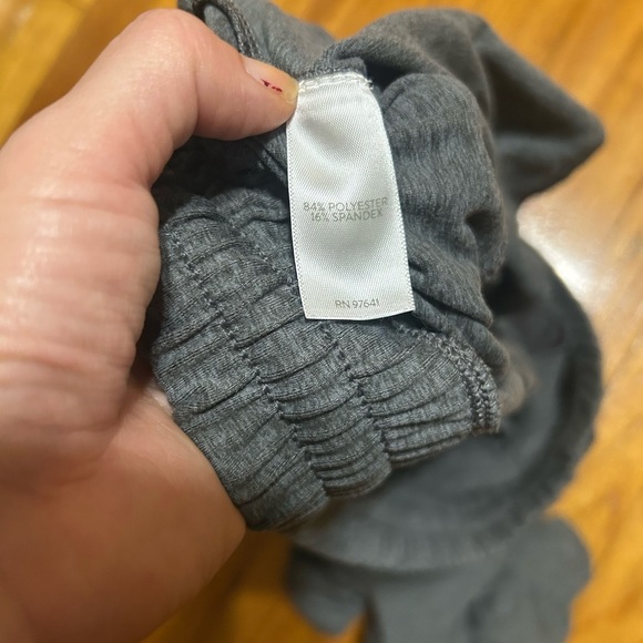 J. Jill Fit SZ L  Black Grey Drawstring Waist Lounge Pants Cropped Lightweight - Picture 9 of 9